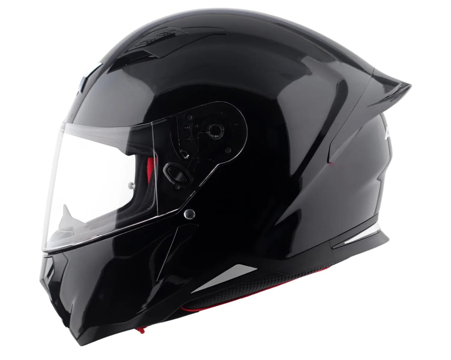 Axor Hunter ISI ECE and DOT Certified Gloss Finish Full Face Helmet for Men with Pinlock Fitted Clear Visor-Black-M
